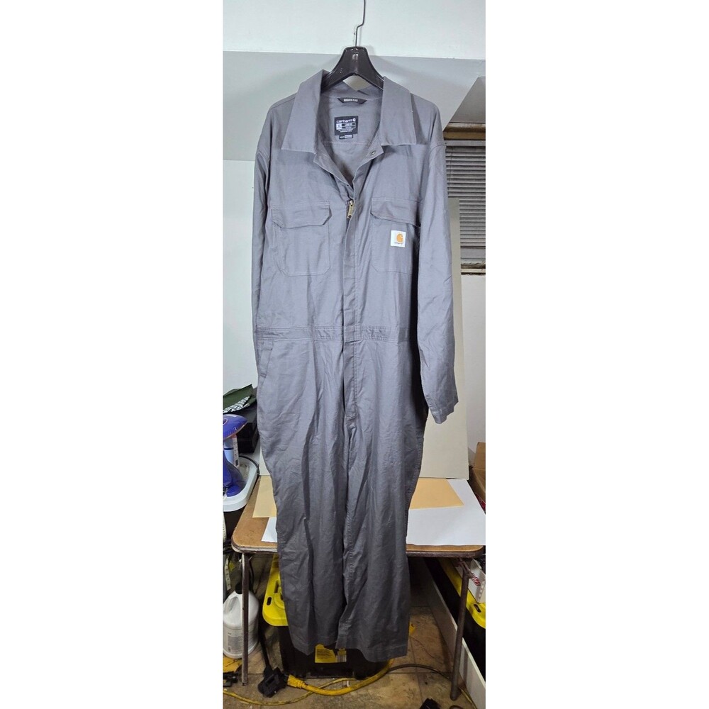 Carhartt Rugged Flex Rigby Canvas Coveralls Men’s XL Regular Gray